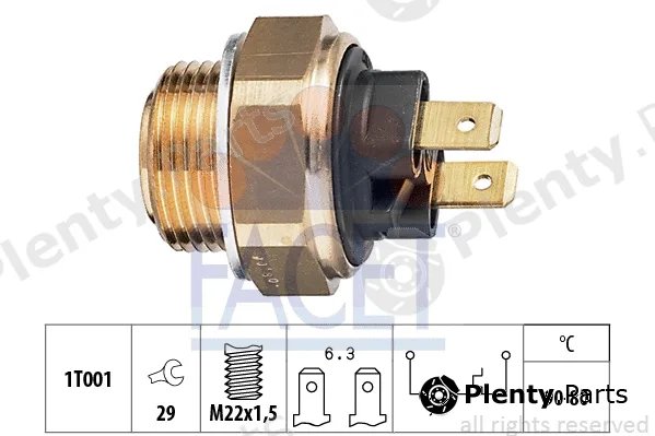 Facet 7.5002 — Temperature Switch, radiator fan Made in Italy - OE Equivalent