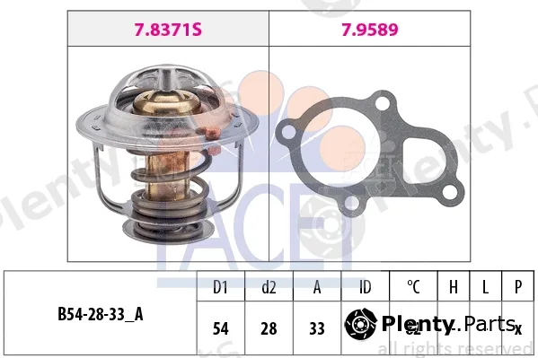 Facet 7.8372 — Thermostat, coolant Made in Italy - OE Equivalent