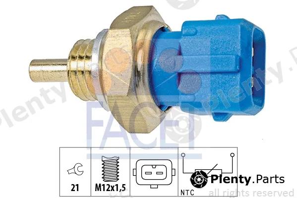Facet 7.3342 — Sensor, coolant temperature Made in Italy - OE Equivalent