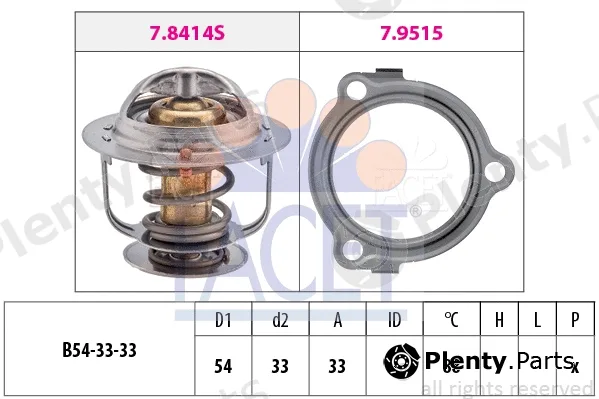 Facet 7.8633 — Thermostat, coolant Made in Italy - OE Equivalent