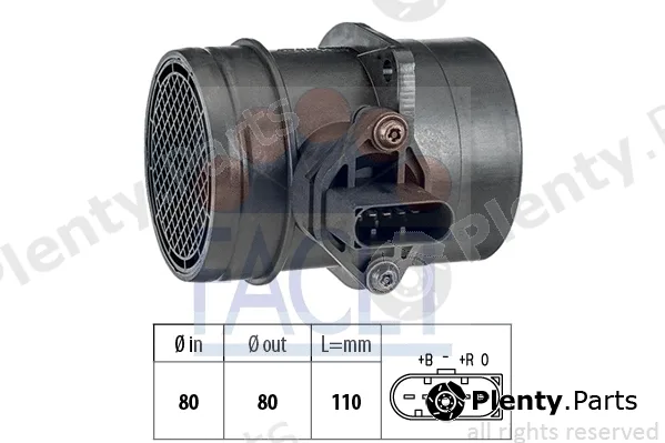 Facet 10.1222 — Mass Air Flow Sensor Made in Italy - OE Equivalent