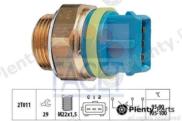 Facet 7.5677 — Temperature Switch, radiator fan Made in Italy - OE Equivalent