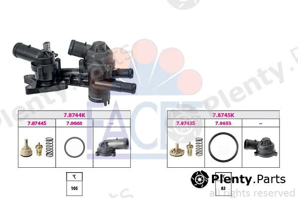 Facet 7.7962KK — Thermostat, coolant Made in Italy - OE Equivalent