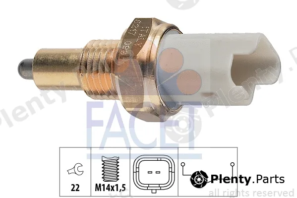 Facet 7.6217 — Switch, reverse light Made in Italy - OE Equivalent
