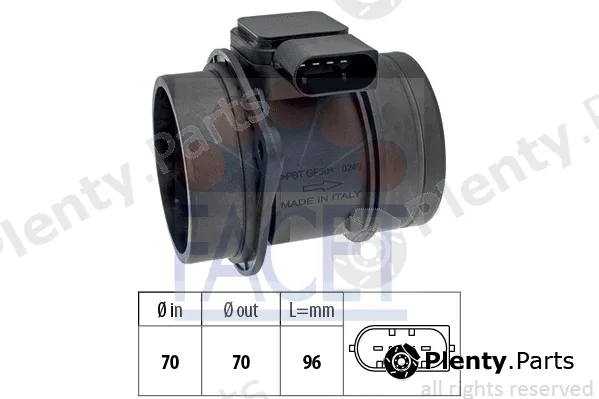 Facet 10.1358 — Mass Air Flow Sensor Made in Italy - OE Equivalent