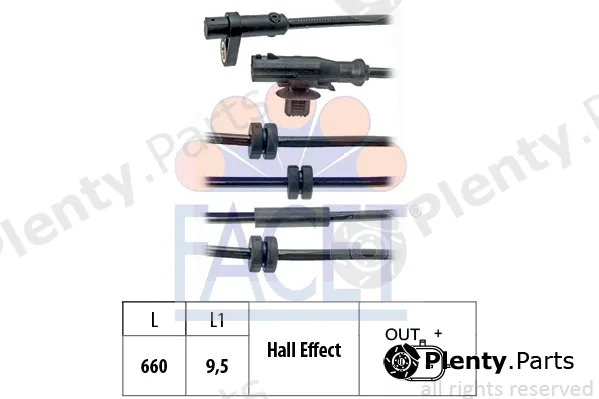 Facet 21.0126 — Sensor, wheel speed Made in Italy - OE Equivalent