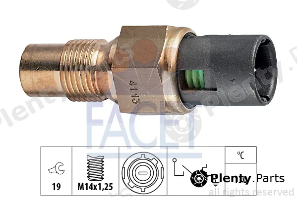 Facet 7.4113 — Temperature Switch, coolant warning lamp Made in Italy - OE Equivalent