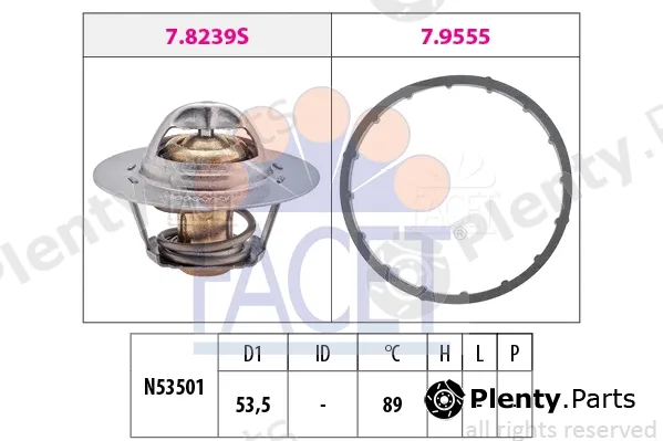 Facet 7.8291 — Thermostat, coolant Made in Italy - OE Equivalent
