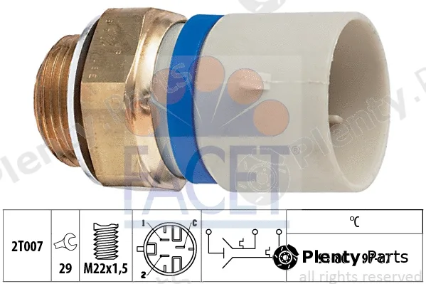 Facet 7.5701 — Temperature Switch, radiator fan Made in Italy - OE Equivalent