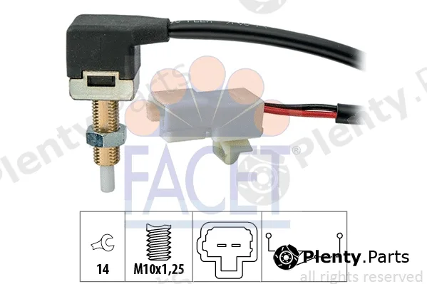 Facet 7.1289 — Switch, clutch control (cruise control) Made in Italy - OE Equivalent