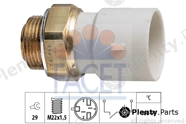 Facet 7.5182 — Temperature Switch, radiator fan Made in Italy - OE Equivalent