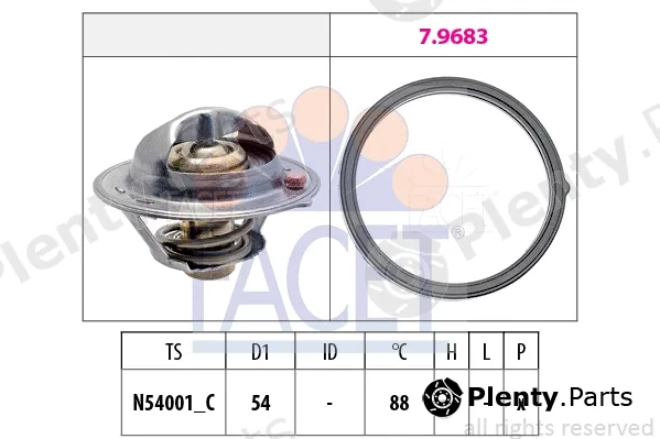 Facet 7.7997 — Thermostat, coolant Made in Italy - OE Equivalent