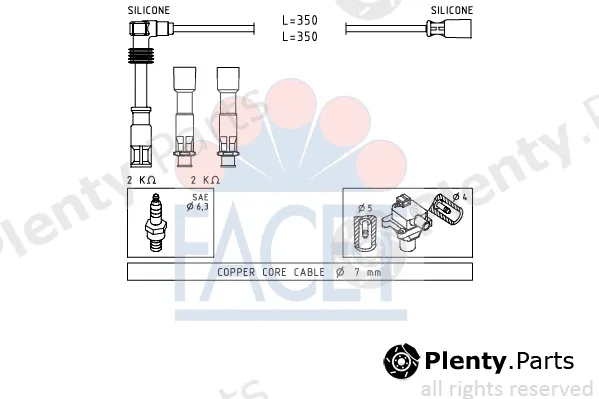 Facet 4.9491 — Ignition Cable Kit Made in Italy - OE Equivalent