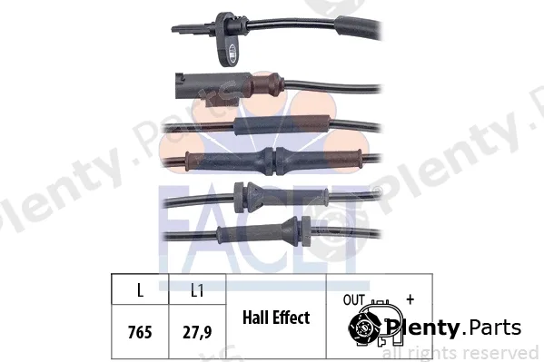 Facet 21.0074 — Sensor, wheel speed Made in Italy - OE Equivalent