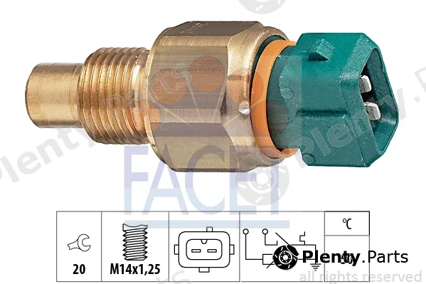 Facet 7.3542 — Sensor, coolant temperature Made in Italy - OE Equivalent