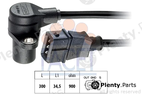 Facet 9.0237 — Sensor, crankshaft pulse Made in Italy - OE Equivalent