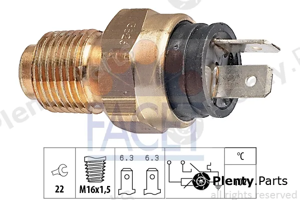Facet 7.3526 — Sensor, coolant temperature Made in Italy - OE Equivalent