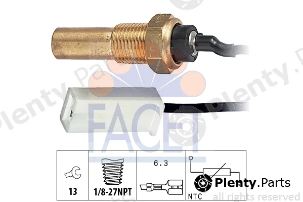 Facet 7.3250 — Sensor, oil temperature Made in Italy - OE Equivalent