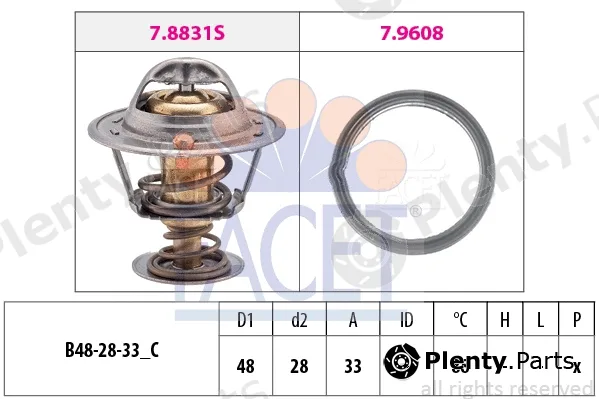 Facet 7.8831 — Thermostat, coolant Made in Italy - OE Equivalent