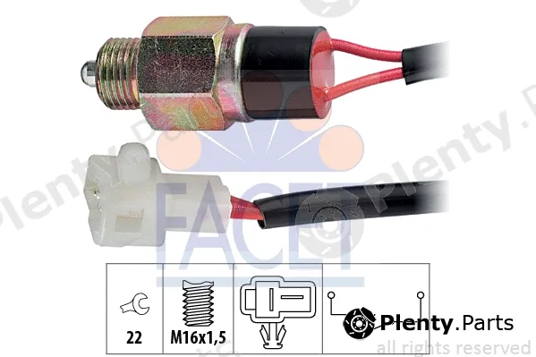 Facet 7.6220 — Switch, reverse light Made in Italy - OE Equivalent