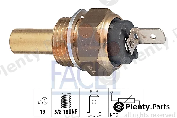 Facet 7.3047 — Sensor, coolant temperature Made in Italy - OE Equivalent
