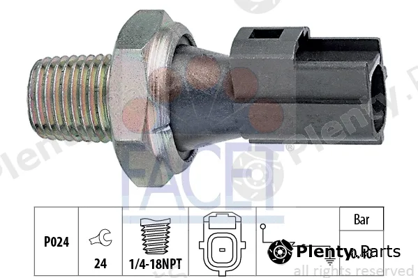Facet 7.0145 — Oil Pressure Switch Made in Italy - OE Equivalent