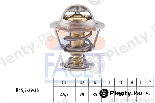 Facet 7.8389S — Thermostat, coolant Made in Italy - OE Equivalent