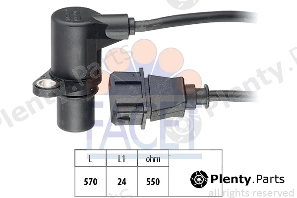 Facet 9.0273 — Sensor, crankshaft pulse Made in Italy - OE Equivalent