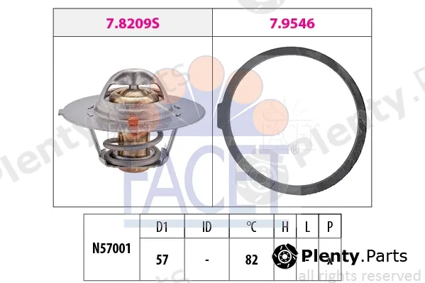 Facet 7.8209 — Thermostat, coolant Made in Italy - OE Equivalent