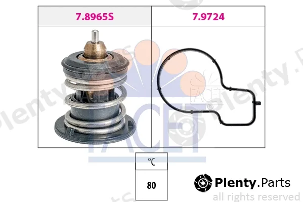 Facet 7.8965 — Thermostat, coolant Made in Italy - OE Equivalent