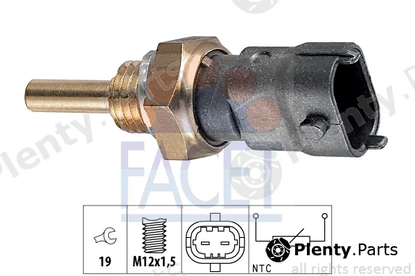 Facet 7.3264 — Sensor, coolant temperature Made in Italy - OE Equivalent