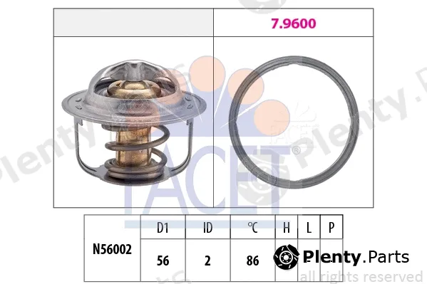Facet 7.8949 — Thermostat, coolant Made in Italy - OE Equivalent