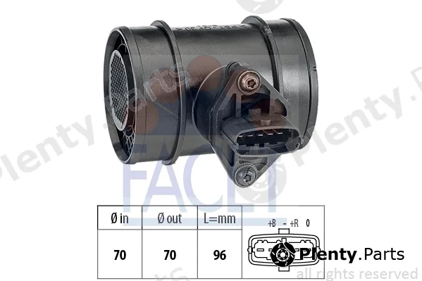 Facet 10.1290 — Mass Air Flow Sensor Made in Italy - OE Equivalent