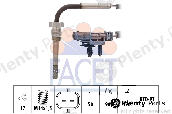 Facet 22.0356 — Sensor, exhaust gas temperature Made in Italy - OE Equivalent