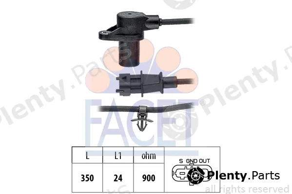 Facet 9.0849 — Sensor, crankshaft pulse Made in Italy - OE Equivalent