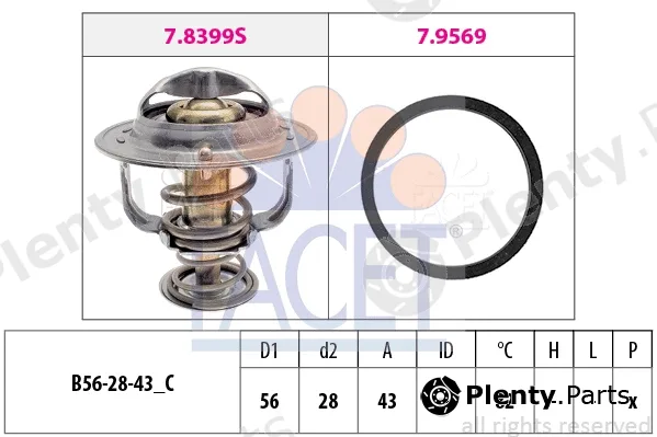 Facet 7.8444 — Thermostat, coolant Made in Italy - OE Equivalent