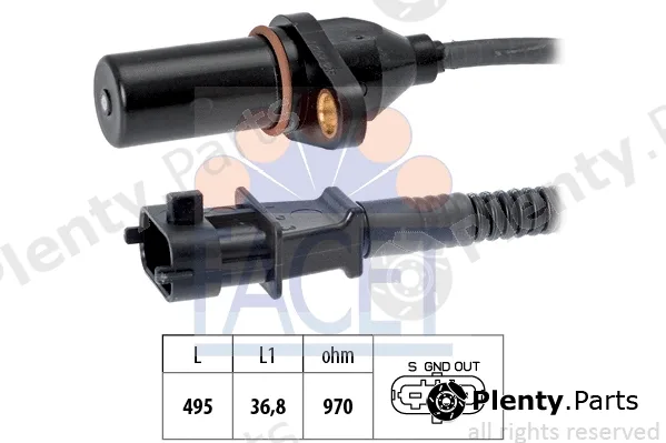 Facet 9.0563 — Sensor, crankshaft pulse Made in Italy - OE Equivalent
