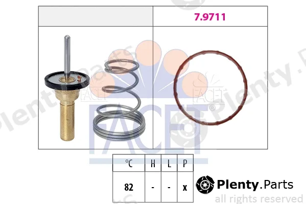 Facet 7.8736 — Thermostat, coolant Made in Italy - OE Equivalent