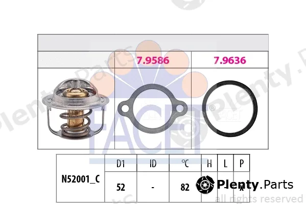 Facet 7.8513 — Thermostat, coolant Made in Italy - OE Equivalent