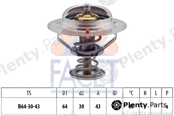 Facet 7.8651S — Thermostat, coolant Made in Italy - OE Equivalent