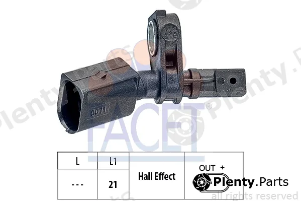 Facet 21.0011 — Sensor, wheel speed Made in Italy - OE Equivalent