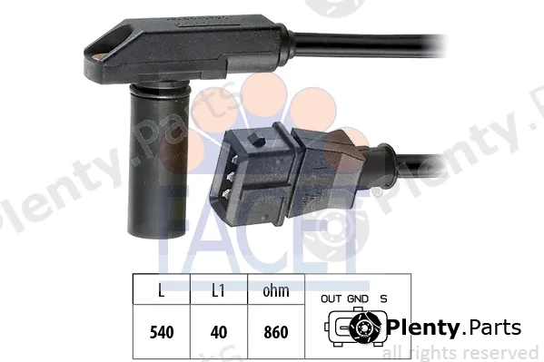 Facet 9.0182 — Sensor, crankshaft pulse Made in Italy - OE Equivalent