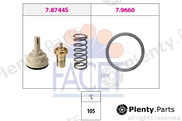 Facet 7.8744 — Thermostat, coolant Made in Italy - OE Equivalent