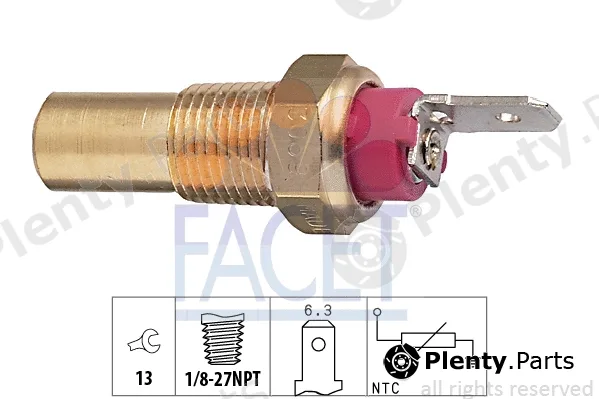 Facet 7.3069 — Sensor, coolant temperature Made in Italy - OE Equivalent