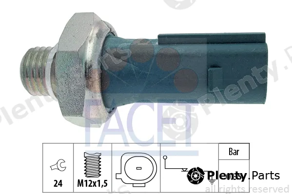 Facet 7.0177 — Oil Pressure Switch Made in Italy - OE Equivalent