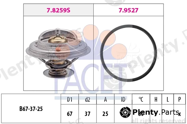 Facet 7.8259 — Thermostat, coolant Made in Italy - OE Equivalent