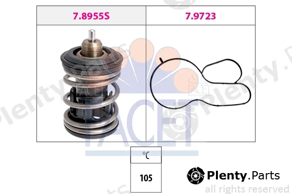 Facet 7.8955 — Thermostat, coolant Made in Italy - OE Equivalent