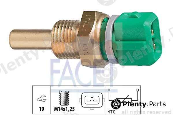 Facet 7.3204 — Sensor, coolant temperature Made in Italy - OE Equivalent