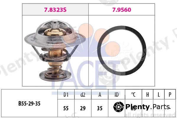 Facet 7.8323 — Thermostat, coolant Made in Italy - OE Equivalent