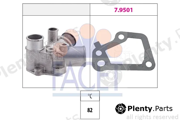 Facet 7.8128 — Thermostat, coolant Made in Italy - OE Equivalent